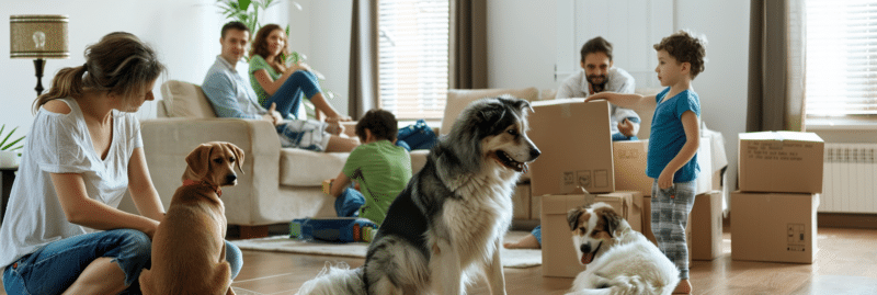 vos animaux pendant le déménagement